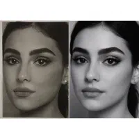 سفارش چهره سیاه قلم هایپررئال