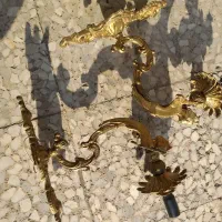 دیوار کوب برنجی قدیمی|لوستر و چراغ آویز|تهران, صادقیه|دیوار