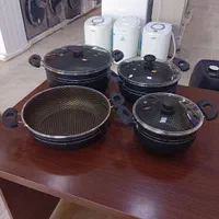 سرویس قابلمه7پارچه تفلون ار.اس.کا طرح زنبوری/ارسال|ظروف پخت‌وپز|مشهد, شهید آوینی|دیوار