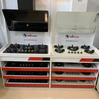 هود گاز سینک با شیرالات سفید رومیزی اچ تی سی کدy88