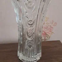 گلدان کریستال قدیمی ایتالیایی اصل مارک حک شده