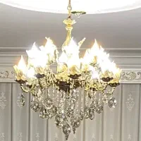 لوستر برنجی ۱۶ شاخه