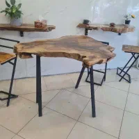 میز و صندلی کافه ای چوپ گردو