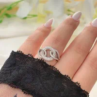 انگشتر نقره مدل هرمس روکش طلا سفید . باطلامونمیزنه|بدلیجات|مشهد, طلاب|دیوار