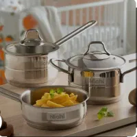 سرویس استیل ۵ پارچه قابلمه نوزادی نیچی