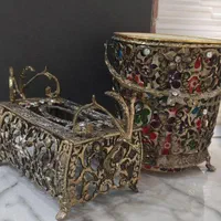 سطل و جا دستمال برنز|صنایع دستی و سایر لوازم تزئینی|تهران, فلاح|دیوار