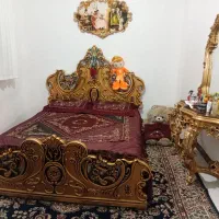 تختخواب دو نفره ۲عدد و کنسول و آینه وساعت ایستاده|تخت و سرویس خواب|زنجان, |دیوار