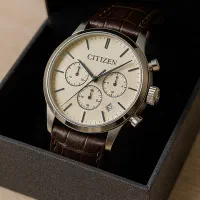 ساعت cttizen vip صفحه نقره ای