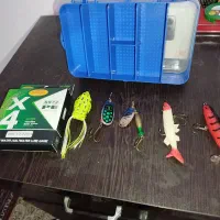 ست طعمه +جعبه طعمه دو طرفه  +نخ براید توسی