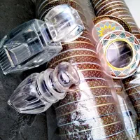 تعدادی ظرف بسته بندی خاتم زعفران، هل، کریستال نقلی