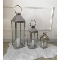 فانوس کنار سالنی سه تیکه رنگ سیلور|لوستر و چراغ آویز|بوشهر, |دیوار