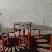 میز عسلی شیشه ای