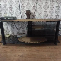 میزتلویزون شیشه ای مشکی