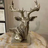 ۲ عدد مجسمه طلایی گوزن و تمساح|مجسمه، تندیس، ماکت|تهران, پاسداران|دیوار