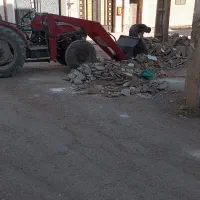 حمل نخاله های ساختمانی با تراکتور خاور .خاکبرداری