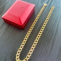 زنجیر کارتیه و انگشتر مردانه طلا ۱۸ عیار