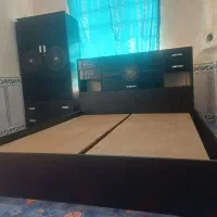 تخت خواب دونفره های گلاس با ست کمد لباس|تخت و سرویس خواب|فیروزآباد (فارس), |دیوار