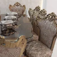 مبلمان سلطنتی ۹ نفره ناهار خوری ۸ نفره|مبلمان خانگی و میز عسلی|پردیس, فاز ۴|دیوار