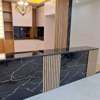 کابینت آشپزخانه وماربل اتاق وسرویس حمام ودستشویی