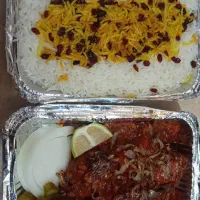 غذای امروز زرشک پلو با مرغ179تومن