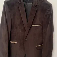 تک کت مخمل قهوه تیره مردانه