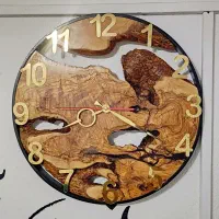 ساعت و ظروف روستیک چوبی
