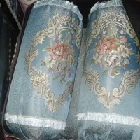 ۱۲ عدد پشتی وپرده ساتن|پشتی|خمینیشهر, |دیوار