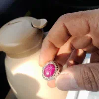 انگوشتر نقره یاقوت استار اصل