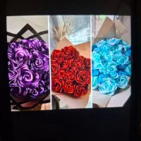 دسته گل روبانی