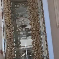 آینه بوفه ساعت برنز