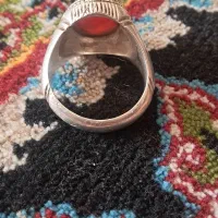 سلام انگشتر نقره ۱۷ گرمی با نگین اصل یمنی
