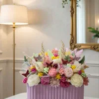 باکس گل شمع هدیه ماندگار و اقتصادی