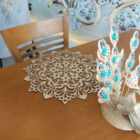 رومیزی چرم اکلیلی خارجی با آستر نمدی|پرده، رانر، رومیزی|رشت, گلباغ نماز|دیوار