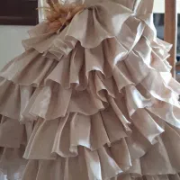 لباس مجلسی دخترانه ژپون دار نو