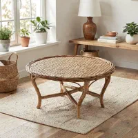میز جلو مبلی حصیری