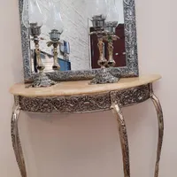 تعدادی دکوری .آیینه شمعدان برنز.میزبرنز وکریستال|مجسمه، تندیس، ماکت|آبیک, |دیوار