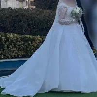 لباس عروس +تور+ژپون+شنل