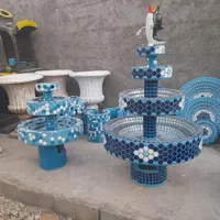 موزاییک.حوض آبنما.دورباغچه ای