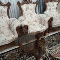 مبل سلطنتی  با چوب گردو|مبلمان خانگی و میز عسلی|کرمانشاه, |دیوار