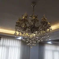 لوستر ۱۰ شعله آرامیس تمام کریستال|لوستر و چراغ آویز|اسلام‌شهر, شهرک واوان|دیوار