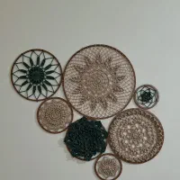 بافتنی قلاب بافی کیف رافیا کلاه ماندالا دیوارکوب