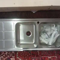 سینک استیل دو لنگه برند تی ان دی|مصالح و تجهیزات ساختمان|بناب, |دیوار