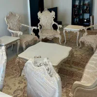 سرویس مبلمان استیل ۷ نفره تمام چوب راش