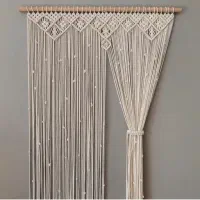 پرده مکرومه|پرده، رانر، رومیزی|مشهد, استاد یوسفی (شهرک غرب)|دیوار