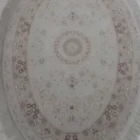 فرش ماشینی بیضی شکل بسیار تمیز اصلا پانخورده