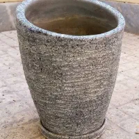 گلدان طرح سنگ با زیر گلدانی