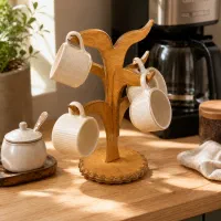 استند آویز شات چوبی