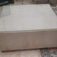 پاف جلو مبلی کرم رنگ ۱ متر در ۱ متر