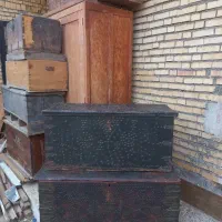 صندوق چوبی فوفل عتیقه قدیمی چوب هندی ۲۰۰ساله|کلکسیون اشیاء عتیقه|شیراز, دینکان|دیوار