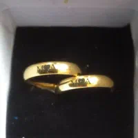 انگشتر رینگ ست باحک شده حروف انگلیسی A. M